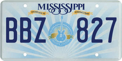 MS license plate BBZ827