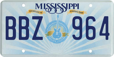 MS license plate BBZ964