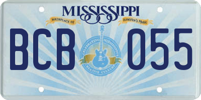 MS license plate BCB055