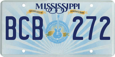 MS license plate BCB272