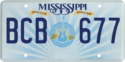 MS license plate BCB677