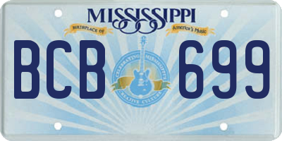 MS license plate BCB699