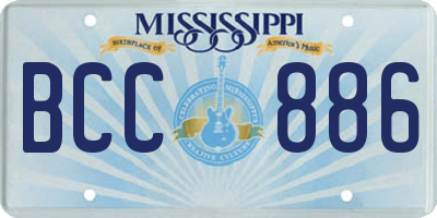 MS license plate BCC886