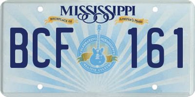 MS license plate BCF161
