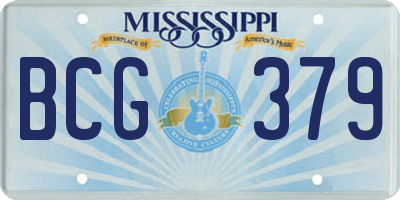 MS license plate BCG379