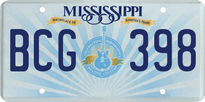 MS license plate BCG398