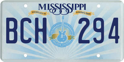 MS license plate BCH294