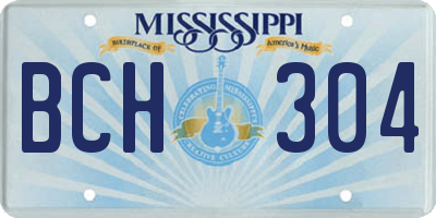 MS license plate BCH304