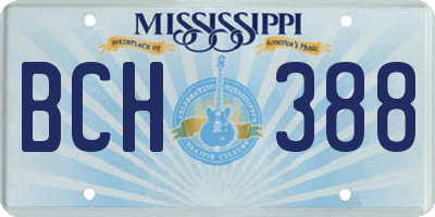 MS license plate BCH388
