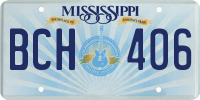 MS license plate BCH406