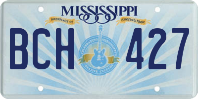 MS license plate BCH427