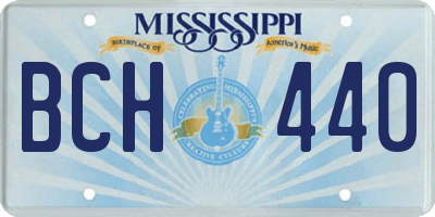 MS license plate BCH440