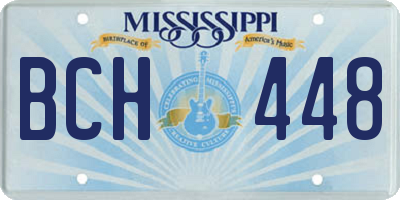 MS license plate BCH448