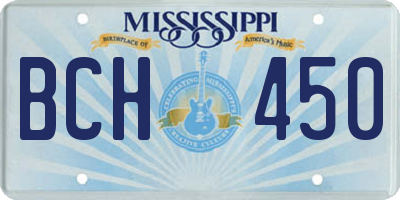 MS license plate BCH450