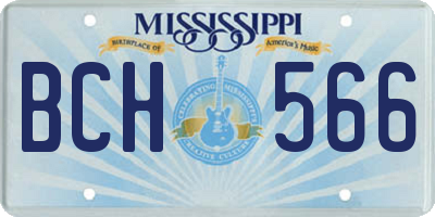 MS license plate BCH566