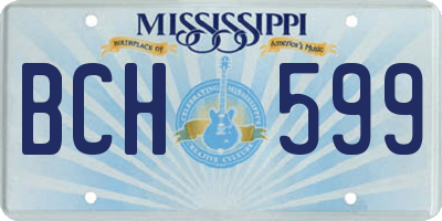 MS license plate BCH599