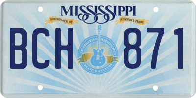 MS license plate BCH871
