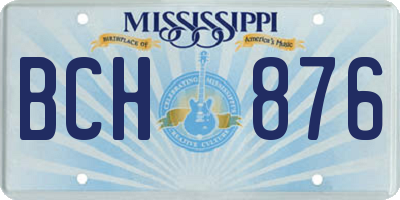 MS license plate BCH876