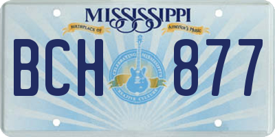 MS license plate BCH877