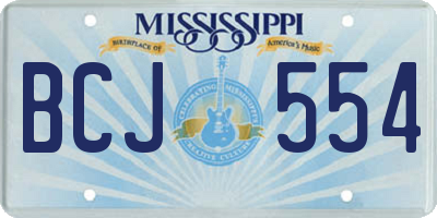 MS license plate BCJ554