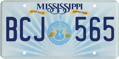 MS license plate BCJ565