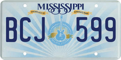 MS license plate BCJ599