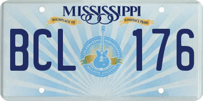 MS license plate BCL176