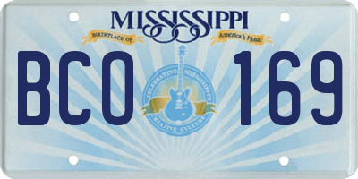 MS license plate BCO169