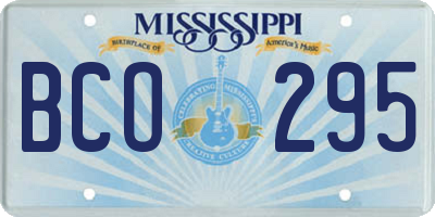 MS license plate BCO295