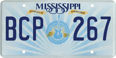 MS license plate BCP267
