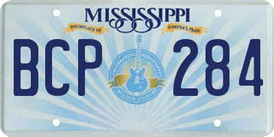 MS license plate BCP284