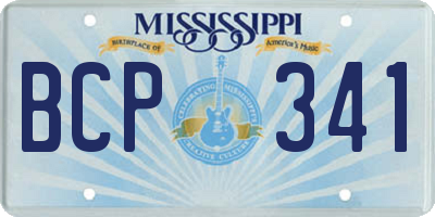 MS license plate BCP341