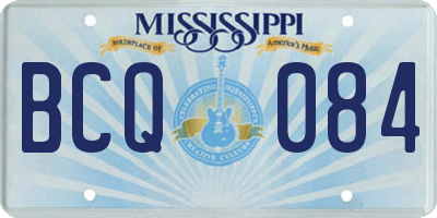 MS license plate BCQ084