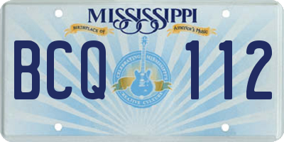 MS license plate BCQ112