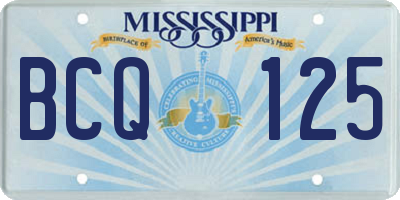MS license plate BCQ125
