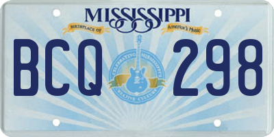 MS license plate BCQ298