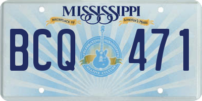 MS license plate BCQ471