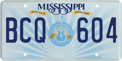 MS license plate BCQ604