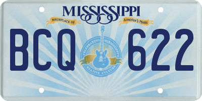 MS license plate BCQ622