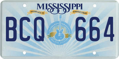 MS license plate BCQ664