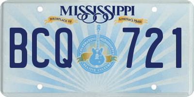 MS license plate BCQ721
