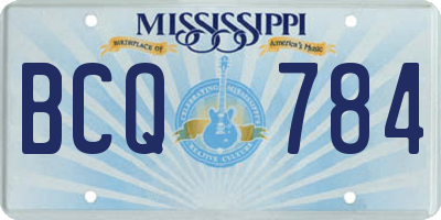 MS license plate BCQ784