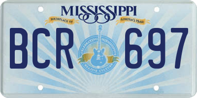 MS license plate BCR697