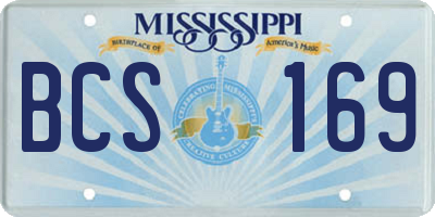 MS license plate BCS169