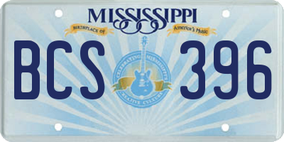 MS license plate BCS396