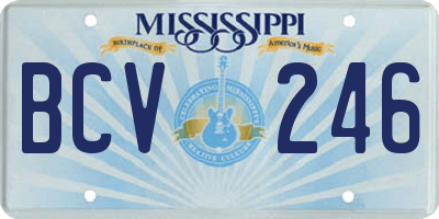 MS license plate BCV246