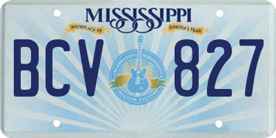 MS license plate BCV827
