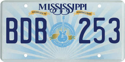 MS license plate BDB253