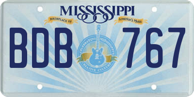 MS license plate BDB767