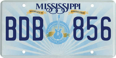 MS license plate BDB856